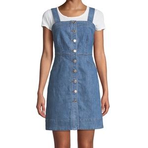 Michael Kors Button-Front Sleeveless Denim Dress